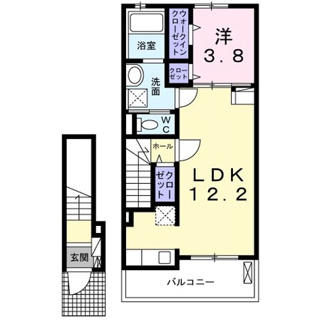 藤原町アパートの物件間取画像